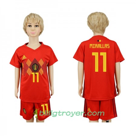 Billige Fotballdrakter Belgia Mirallas 11 Barn VM 2018 Hjemmedraktsett